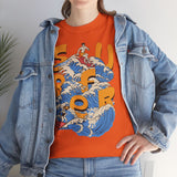 Surfer Wave Unisex Heavy Cotton Tee, Beach Vibes Shirt, Cool Gift for Surfers, Summer Style, Ocean Lover Tee, Fun Casual Wear
