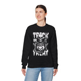 Halloween Skeleton Sweatshirt - Trick or Treat Outfit, Unisex Fall Apparel, Spooky Season Gear, Halloween Costume Alternative