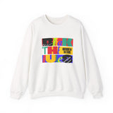 Crewneck Sweatshirt — Bold Colorblock 'Break the Rules' Graphic