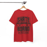 Skateboard Enthusiast Tee, Unisex Heavy Cotton Tee with Skateboard Design, Perfect for Skaters, Casual Wear, Gift for Skateboarding Lovers