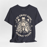Cowboy Tears Tee - Funny Unisex Jersey Shirt, Western Style Graphic Tee, Gift for Cowgirls, Casual Wear, Unique Outdoor Shirt