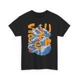 Surfer Wave Unisex Heavy Cotton Tee, Beach Vibes Shirt, Cool Gift for Surfers, Summer Style, Ocean Lover Tee, Fun Casual Wear