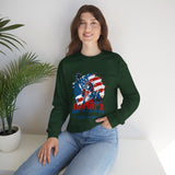 Sweatshirt - "America 1776 Land of the Free" Patriotic Statue of Liberty Crewneck