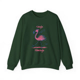 Single & Ready to Flamingle Sweatshirt - Cute Pink Flamingo Graphic
