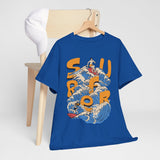 Surfer Wave Unisex Heavy Cotton Tee, Beach Vibes Shirt, Cool Gift for Surfers, Summer Style, Ocean Lover Tee, Fun Casual Wear