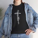 Faith Vertical Script Tee — Inspirational Christian T-Shirt
