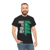 Make the Difference Unisex Heavy Cotton Tee, Motivational Shirt, Casual Wear, Gift Idea, Inspirational Apparel