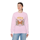 Butterfly Jesus Sweatshirt - Cozy Biblical Crewneck, Faith-Inspired Gift, Spiritual Apparel, Religious Fashion, Perfect for Everyday Use