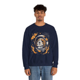 Astronaut Dog Crewneck Sweatshirt — Space Pup Helmet Graphic