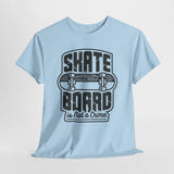 Skateboard Enthusiast Tee, Unisex Heavy Cotton Tee with Skateboard Design, Perfect for Skaters, Casual Wear, Gift for Skateboarding Lovers