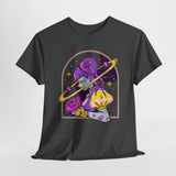 Cosmic Wizard Tee, Celestial Art Shirt, Unisex Heavy Cotton Tee, Astrology Gift, Space Design Apparel, Unique Graphic T-Shirt