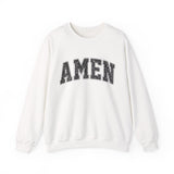Amen Crewneck Sweatshirt — Vintage Distressed Faith Pullover