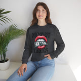 Money Talks Crewneck Sweatshirt — Retro Lips & Dollar Graphic Streetwear