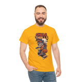 Halloween Skateboard Tee, Chills and Thrills Graphic T-Shirt, Unisex Cotton Shirt, Fall Fashion, Halloween Costume, Gift for Skaters