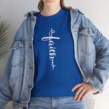 Faith Vertical Script Tee — Inspirational Christian T-Shirt