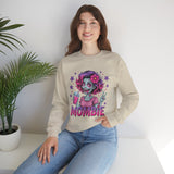 Funny Mombie Sweatshirt | Zombie Mom Halloween Crewneck | Tired Mother Graphic Pullover | Cute Spooky Mom Gift | Gildan 18000