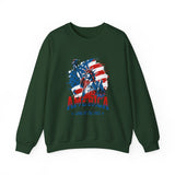 Sweatshirt - "America 1776 Land of the Free" Patriotic Statue of Liberty Crewneck