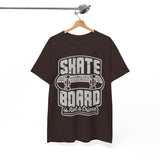 Skateboard Enthusiast Tee, Unisex Heavy Cotton Tee with Skateboard Design, Perfect for Skaters, Casual Wear, Gift for Skateboarding Lovers