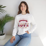 Love Typography Sweatshirt — "All You Need Is Love" Floral Crewneck