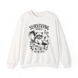 Surviving Purely Sweatshirt — Raccoon Coffin Goth Crewneck