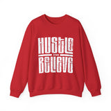 Hustle and Believe Sweatshirt for Dreamers, Cozy Crewneck, Motivational Apparel, Unisex Gift for Entrepreneurs, Trending Fashion