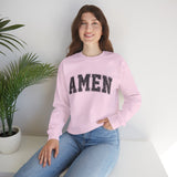 Amen Crewneck Sweatshirt — Vintage Distressed Faith Pullover