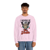 Doctor Skull Sweatshirt — "I Wanna Be Your Doctor" Medical Graphic Crewneck