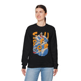 Surf-Inspired Unisex Crewneck Sweatshirt, Cozy Beachwear, Casual Ocean Vibe, Perfect for Surfing Lovers, Gift for Ocean Enthusiasts