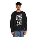 Crewneck Sweatshirt with Minimal Hand Illustration — Subtle Vintage Palm Graphic
