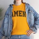 Amen Graphic Tee — Vintage Black Text Christian T‑Shirt