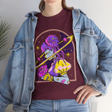 Cosmic Wizard Tee, Celestial Art Shirt, Unisex Heavy Cotton Tee, Astrology Gift, Space Design Apparel, Unique Graphic T-Shirt