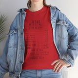 Christian Receipt T-Shirt — "Jesus Paid It All" Faith Tee