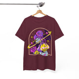 Cosmic Wizard Tee, Celestial Art Shirt, Unisex Heavy Cotton Tee, Astrology Gift, Space Design Apparel, Unique Graphic T-Shirt