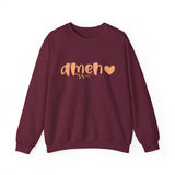 Amen Heart Crewneck Sweatshirt — Faith-Inspired Cozy Pullover