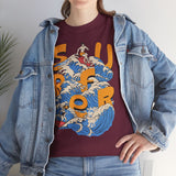 Surfer Wave Unisex Heavy Cotton Tee, Beach Vibes Shirt, Cool Gift for Surfers, Summer Style, Ocean Lover Tee, Fun Casual Wear
