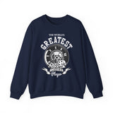 Casino Player Sweatshirt — "The World's Greatest" Vintage Dice & Roulette Crewneck