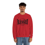Blessed Crewneck Sweatshirt – Minimal Halo Graphic, Casual Faith Apparel