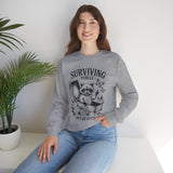 Surviving Purely Sweatshirt — Raccoon Coffin Goth Crewneck