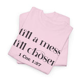 Faith-Inspired Unisex Heavy Cotton Tee, Inspirational Quote Shirt, Christian Apparel, Gift for Believers, Everyday Wear, Bible Verse Tee