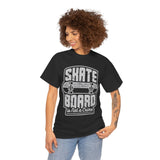 Skateboard Enthusiast Tee, Unisex Heavy Cotton Tee with Skateboard Design, Perfect for Skaters, Casual Wear, Gift for Skateboarding Lovers