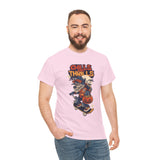 Halloween Skateboard Tee, Chills and Thrills Graphic T-Shirt, Unisex Cotton Shirt, Fall Fashion, Halloween Costume, Gift for Skaters