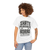 Skateboard Enthusiast Tee, Unisex Heavy Cotton Tee with Skateboard Design, Perfect for Skaters, Casual Wear, Gift for Skateboarding Lovers