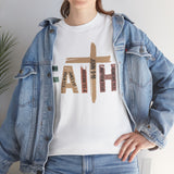 Faith Cross T‑Shirt — Rustic Inspirational Christian Tee