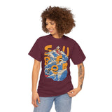 Surfer Wave Unisex Heavy Cotton Tee, Beach Vibes Shirt, Cool Gift for Surfers, Summer Style, Ocean Lover Tee, Fun Casual Wear