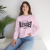 Blessed Crewneck Sweatshirt – Minimal Halo Graphic, Casual Faith Apparel