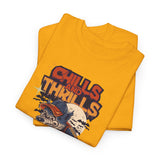 Halloween Skateboard Tee, Chills and Thrills Graphic T-Shirt, Unisex Cotton Shirt, Fall Fashion, Halloween Costume, Gift for Skaters