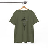 Faith Cross Vertical Script T-Shirt