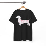 Dachshund Floral Silhouette Tee
