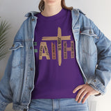 Faith Cross T‑Shirt — Rustic Inspirational Christian Tee