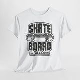 Skateboard Enthusiast Tee, Unisex Heavy Cotton Tee with Skateboard Design, Perfect for Skaters, Casual Wear, Gift for Skateboarding Lovers